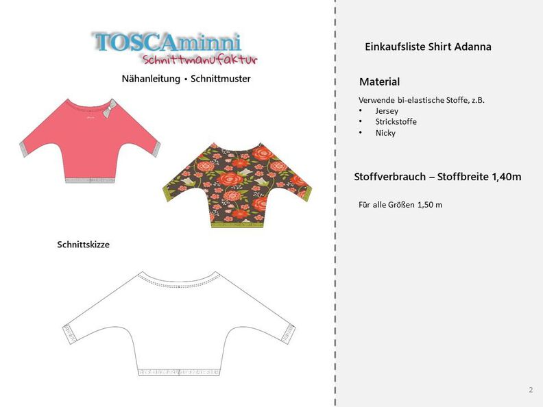 Fledermausshirt Adanna - Nähanleitung & Schnittmuster image number 3