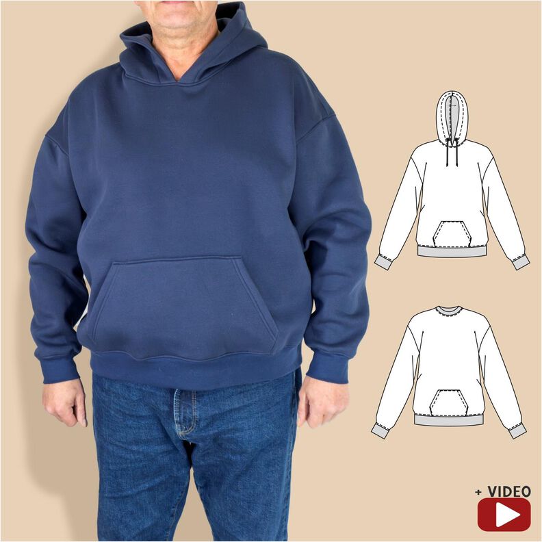 Mika Men Oversized Hoodie & Sweater Herren Gr. 44-60 A4 A0 image number 1