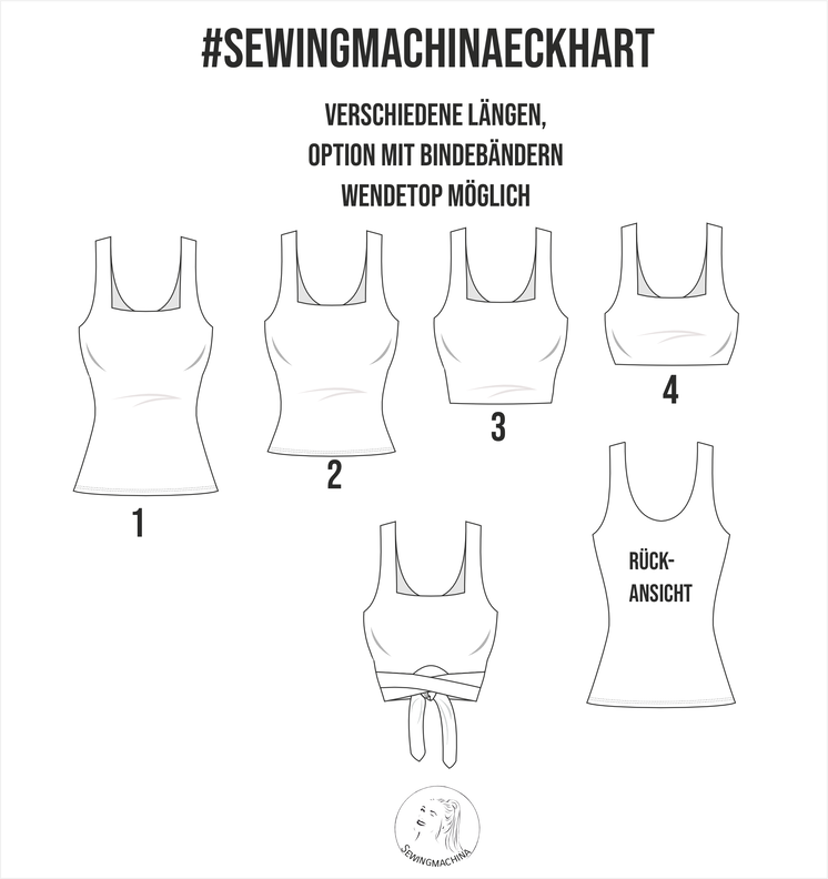 Top mit eckigem Ausschnitt Eckhart / PDF Schnittmuster image number 8