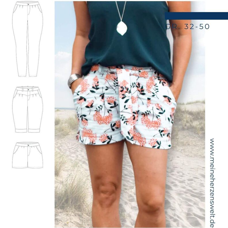 kurze Hose Damen - Schnittmuster Gr. 32-50 - meine HELEN #97 image number 1