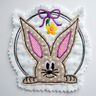 Stickdatei DOODLE Hase Blumen 2er SET 10x10cm thumbnail number 2