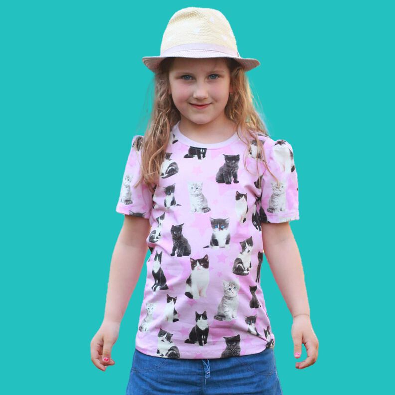 Mädchen Shirt Easy Puffärmel kurz & lang TRENDI ♥ Gr. 92-164 image number 4