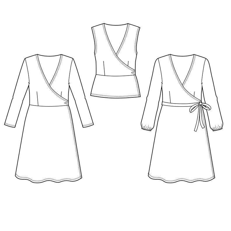 Kinder Kleid Wickelkleid Bluse GAYA ♥ Gr. 92-164 image number 9