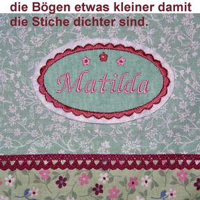 Stickdatei ovale Buttons Rahmen Wellenrand 7 Größen