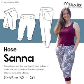 Sanna - Damenhose in 3 Längen Größe 32 - 60