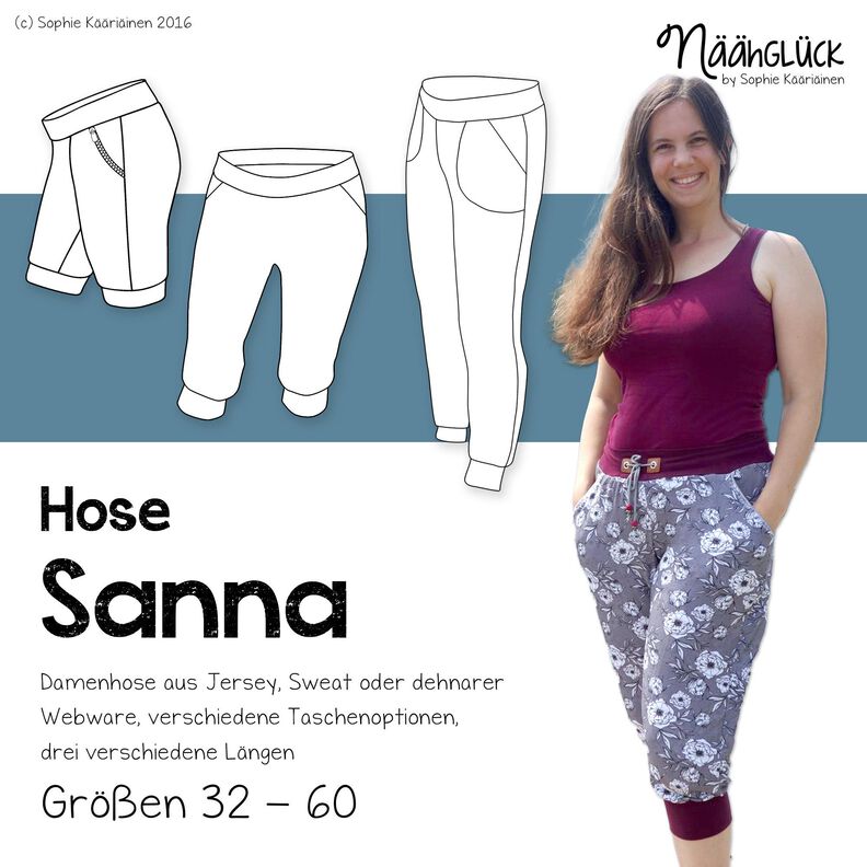 Sanna - Damenhose in 3 Längen Größe 32 - 60 image number 1