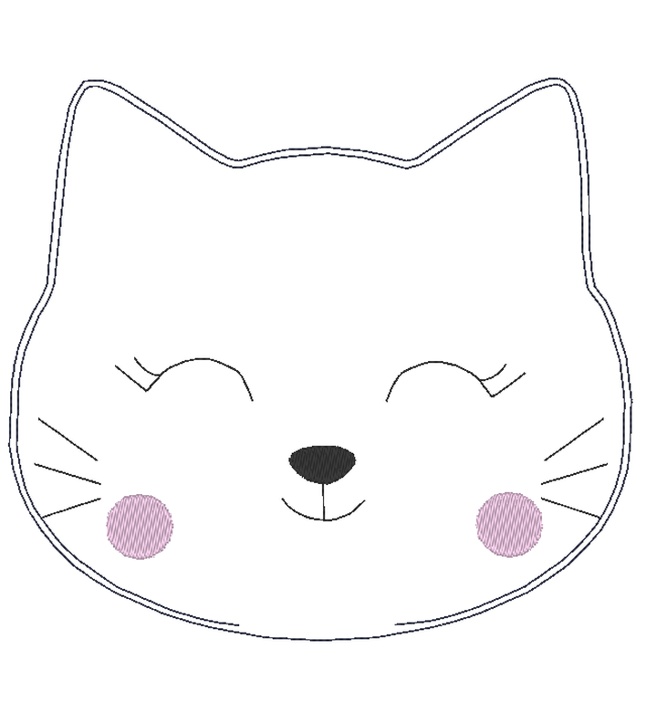 Stickdatei - Katze 4 ITH in 5 Gr. Kissen Kirschkernkissen image number 6