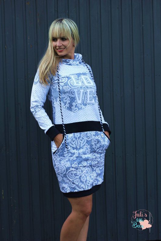 Hoodiekleid/Hoodie JULIETA Gr. 34-52 +Add on, BEAMERDATEI image number 3