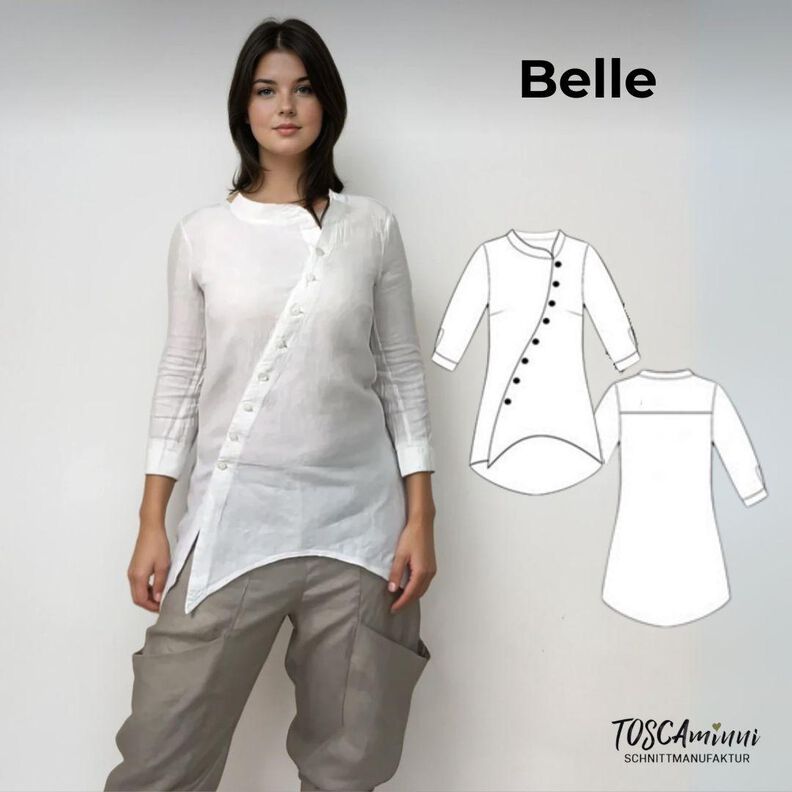Bluse Belle Gr. 34-46 Schnittmuster - Longbluse image number 1