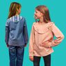 Kinder Bluse mit Rüschen oder Biesen SENI ♥ Gr. 92-164 thumbnail number 1