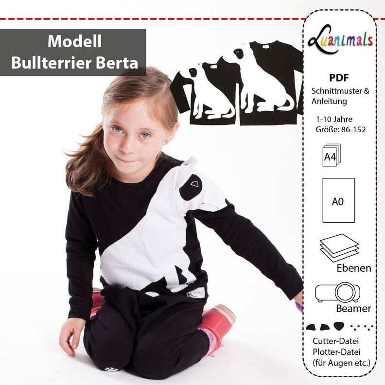 Pullover Kind E-Book Luanimals Bullterrier (86-152cm) image number 1