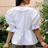 Wickelbluse Schnittmuster Damen Bubikragen Puffärmel thumbnail number 3