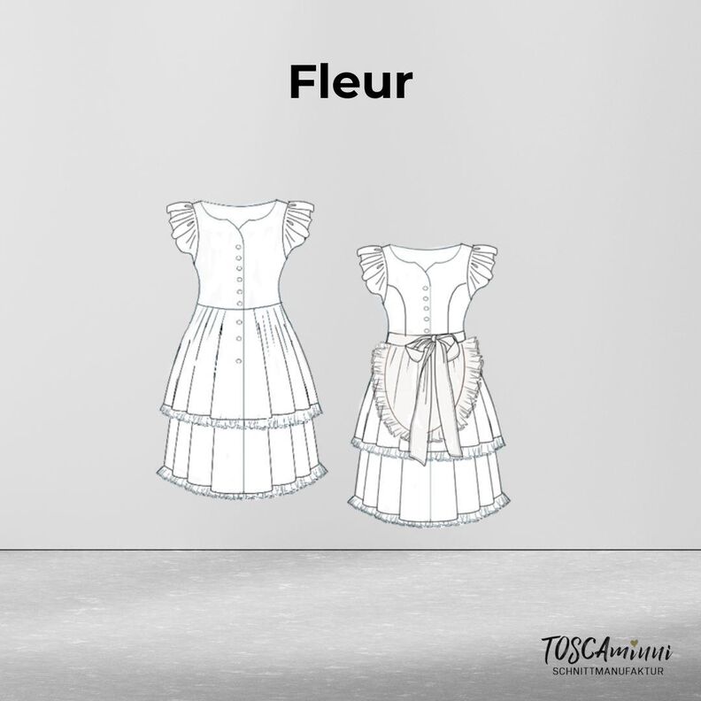 Schnittmuster Dirndl Fleur Gr. 34-54 - Leinenkleid image number 9