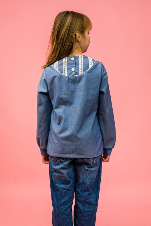 Kinder Bluse mit Rüschen oder Biesen SENI ♥ Gr. 92-164 image number 5