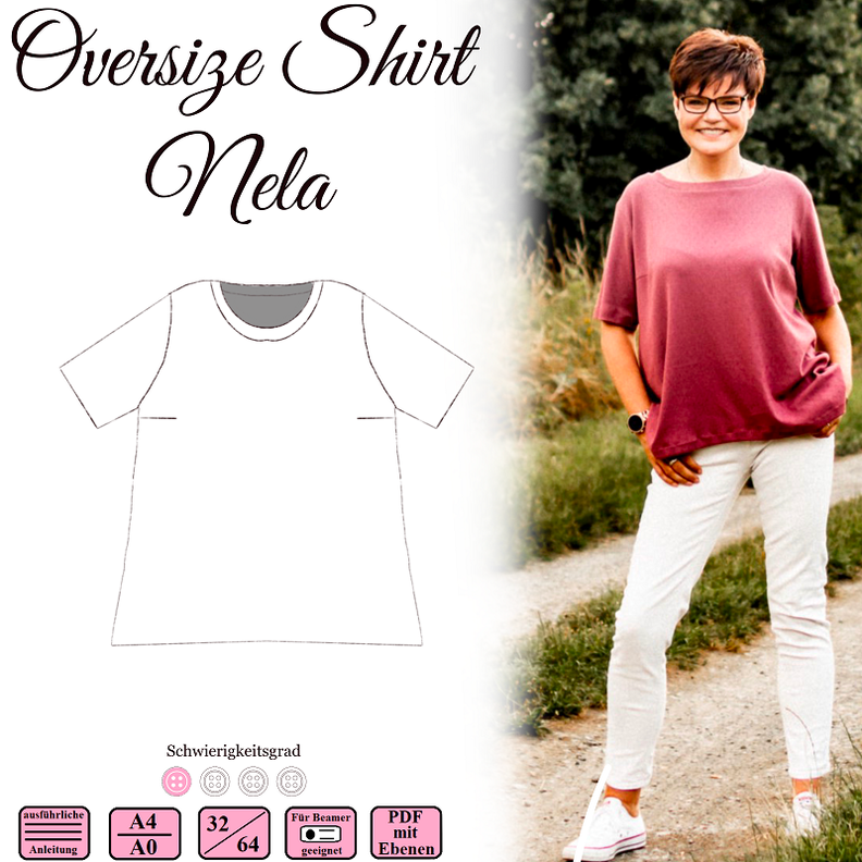 Oversize Shirt Nela - Gr 32-64 - EBook und Nähanleitung image number 1