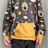 Kinderhoodie Kim – Kapuze oder Kragen, Gr. 86-158, A4+A0 thumbnail number 4