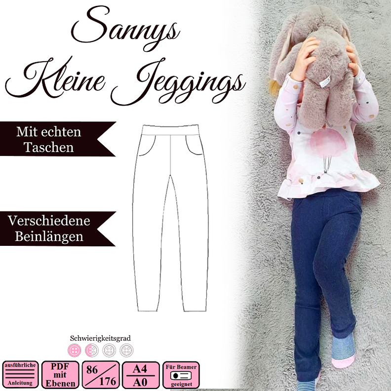 Sannys Kleine - Jeggings -Gr 86-176-EBook und Nähanleitung image number 1