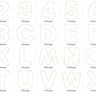 8cm Doodle Buchstaben und Zahlen Stickdatei Alphabet Zahl thumbnail number 3