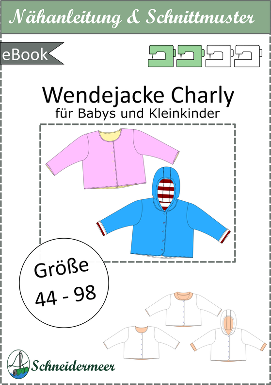 Charly – Babyjacke mit Kapuze oder Kragen Gr. 44-98, A4+A0 image number 9