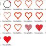 Herz Liebe Stickdatei gefüllt + Appli + doodle Button thumbnail number 4