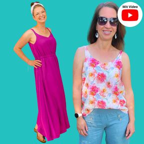 Träger Top und Stufen-Kleid viele Varianten BULU ♥ Gr. 34-56