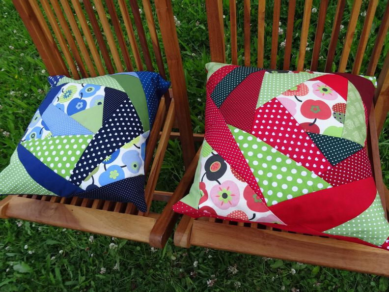 Crazy-Patchwork Kissen e-book Nähanleitung  image number 4