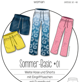 Ebook Mix&Match Sommer-Basic Hose #01 Damen Gr. 32-48 DIN A4
