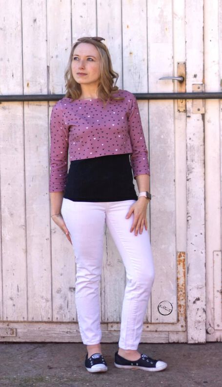 *Ladies Basicshirt* Cropped Shirt Longshirt Bubikragen image number 8