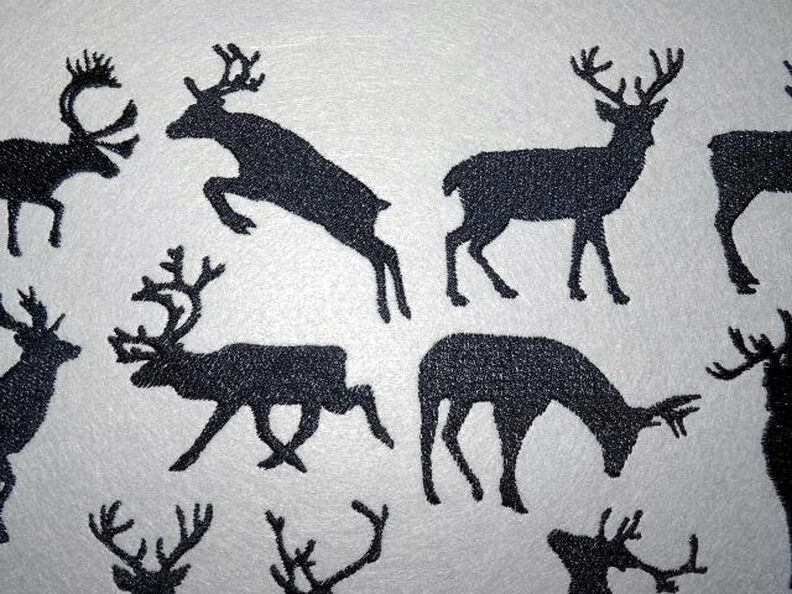 Stickdatei Hirsch Reh Elch Silhouetten image number 3