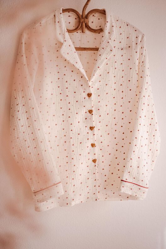 Pyjama langarm Bluse für Damen Schlafanzug | Harmony image number 5