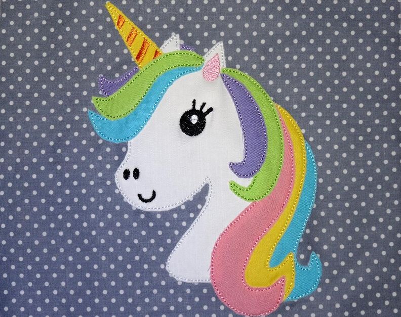 Einhorn Kopf Doodle Stickdatei image number 4