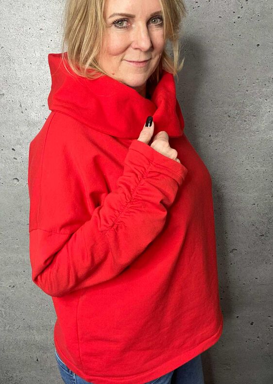 Sweater mit Kragen (34-58) LARANJA Schnittmuster image number 9