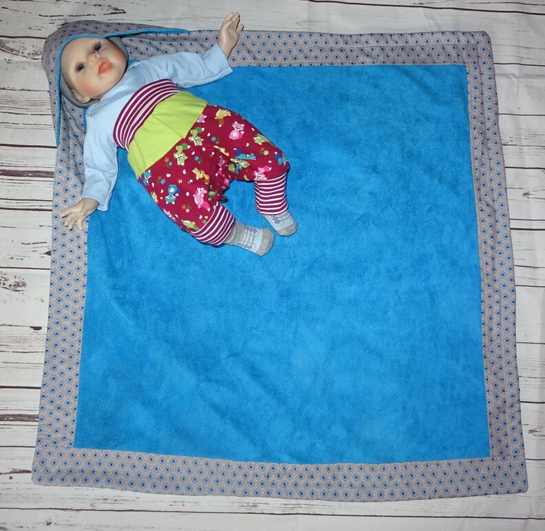 Baby Kapuzendecke nähen E-Book Decke für Babys image number 4