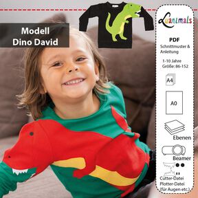 Pullover Kind E-Book Luanimals Dino David (86-152cm)