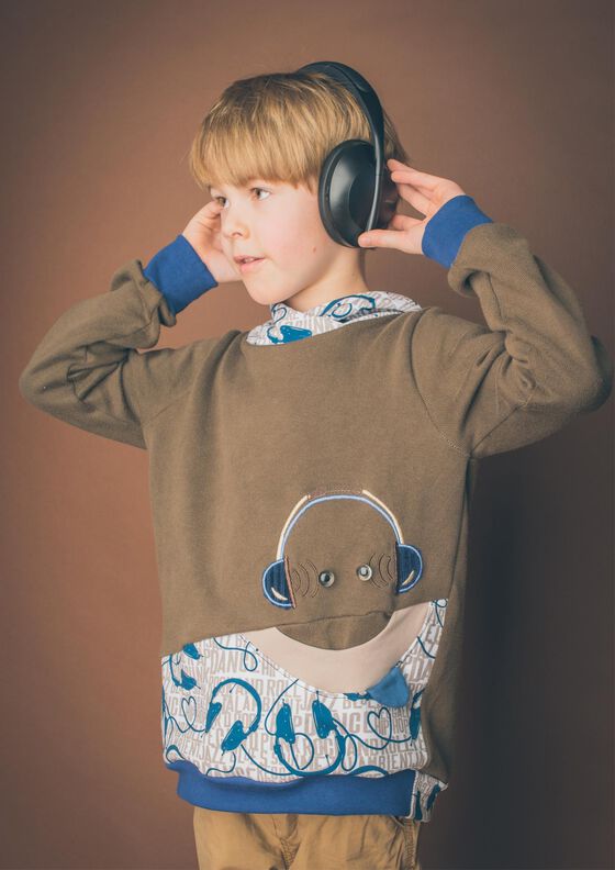 Hoodie Smiler Gr. 128-170, Lachmundtasche, Varianten, A4+A0 image number 2