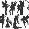 schwangere Feen Elfen Silhouetten Stickdatei schwanger thumbnail number 2