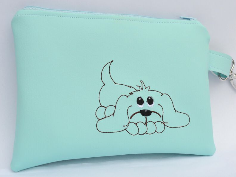 Stickdatei doodle Hund Wacki liegend Kontur für den 13x18cm Rahmen image number 2