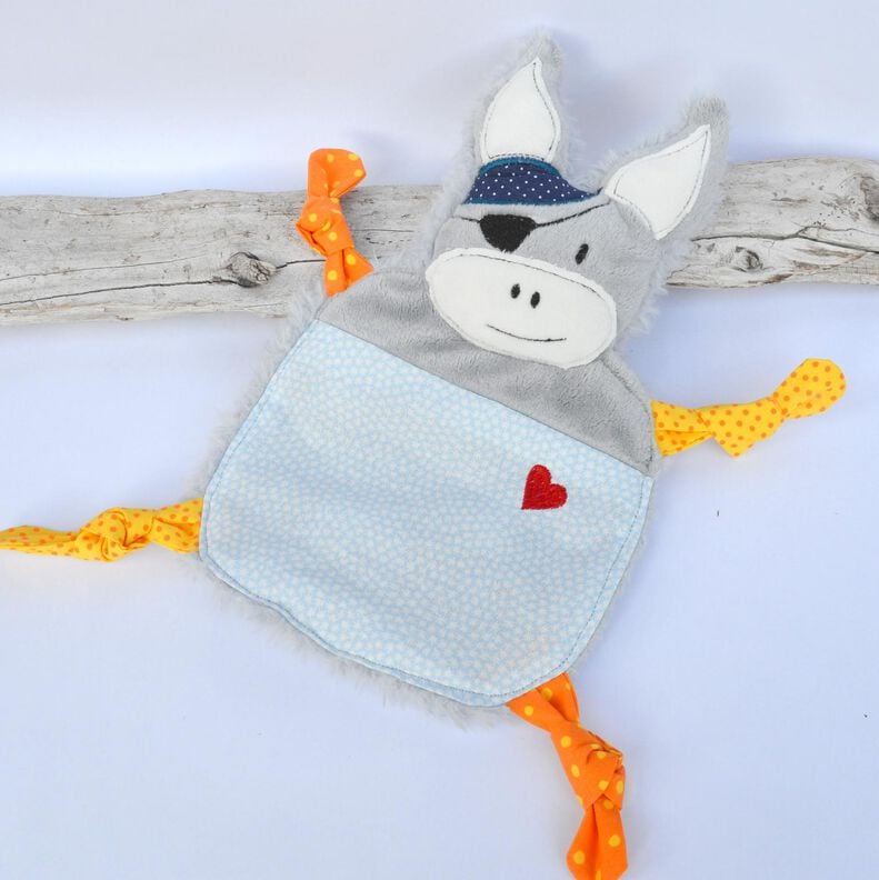 ITH Esel Pirat Schmusetuch Stickdatei 18x30cm image number 4