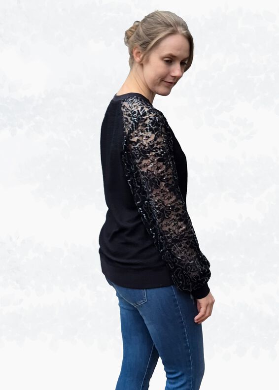 Elina – Raglanpullover, Longshirt oder Kleid, BU 80-116 image number 6