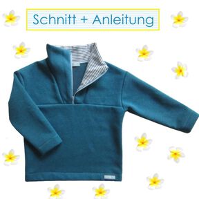 Schnitt und Anleitung Troyer Zip-Pullover Gr.80-140