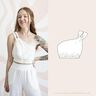 Asymmetrisches Crop Top  thumbnail number 1