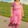 lovely elegant dress 34-56 Maxikleid Longpullover Kleid thumbnail number 4