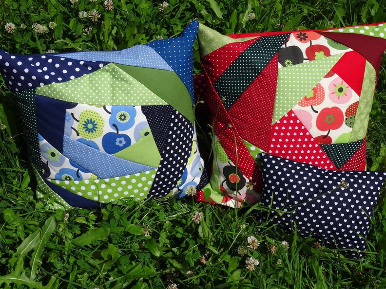 Crazy-Patchwork Kissen e-book Nähanleitung  image number 5