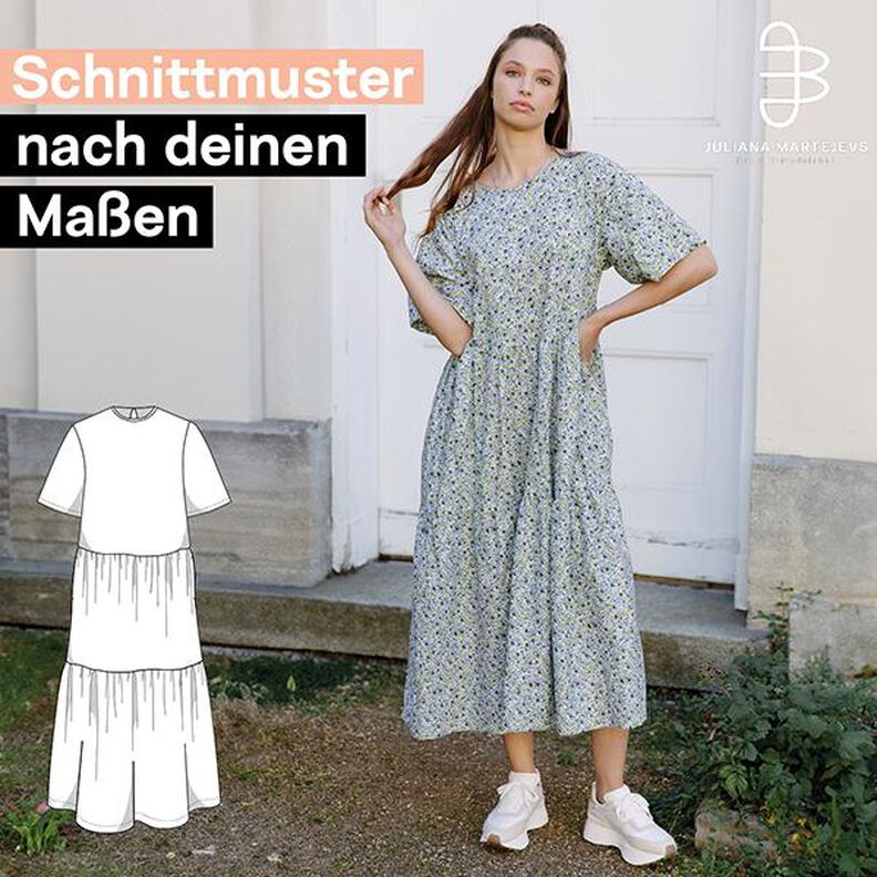 Schnittmuster nach Maß für ein Sommerkleid mit Raffung image number 1