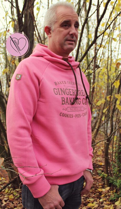 Wickelkapuze Herren Schnittmuster Gr. XS-4XL -seine HULA #89 image number 8