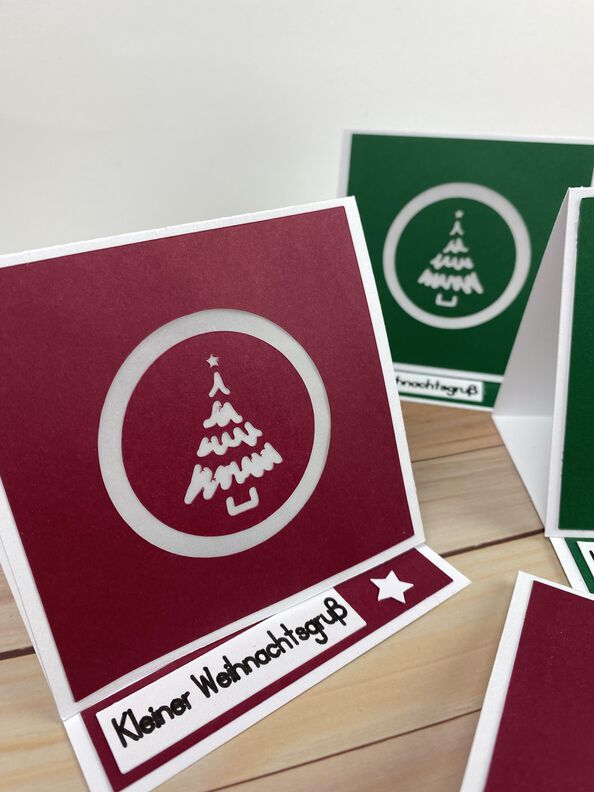 Plotterdatei Weihnachtskarte Tannenbaum image number 5