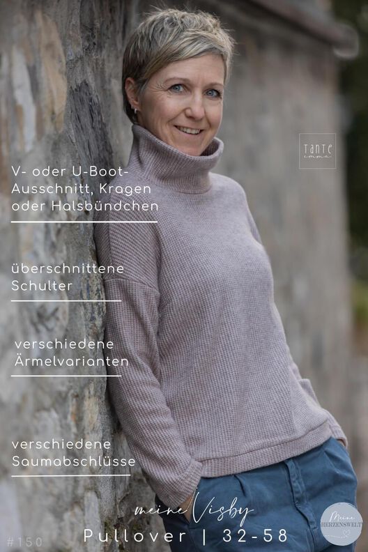 Strickpullover – eBook Schnittmuster Gr. 32-58 – Visby #150 image number 2