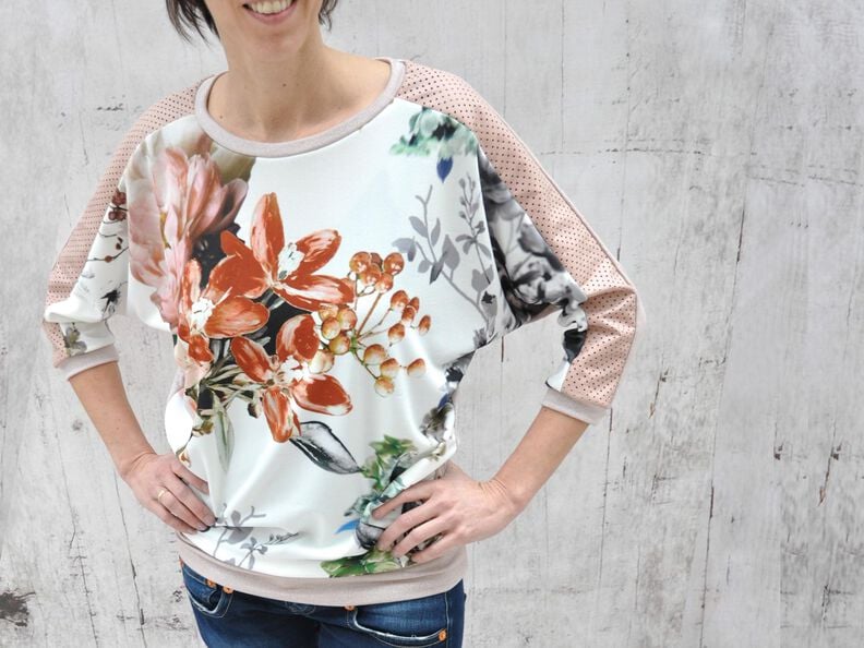 Sportiv Gr. 34-52 sportliches Fledermausshirt image number 1