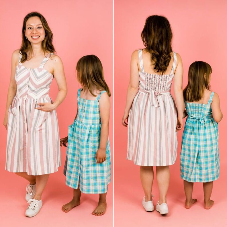 Kinder Träger Kleid mit gesmoktem Rücken GARIS ♥ Gr. 98-164 image number 3