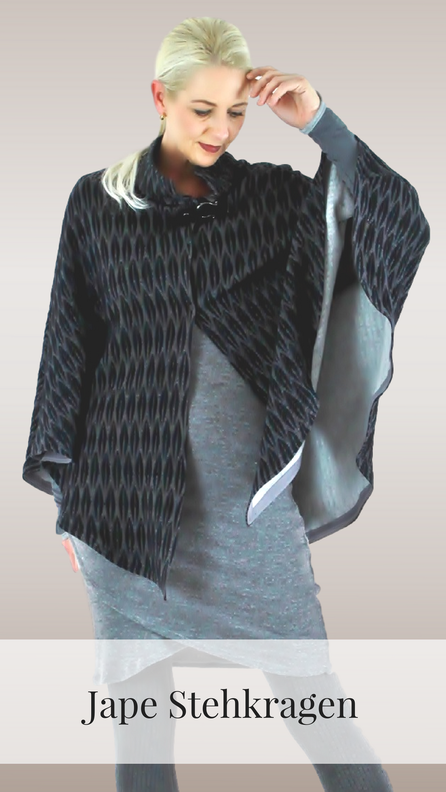 Jape - Poncho/Cape mit Stehkragen 34-56 image number 1